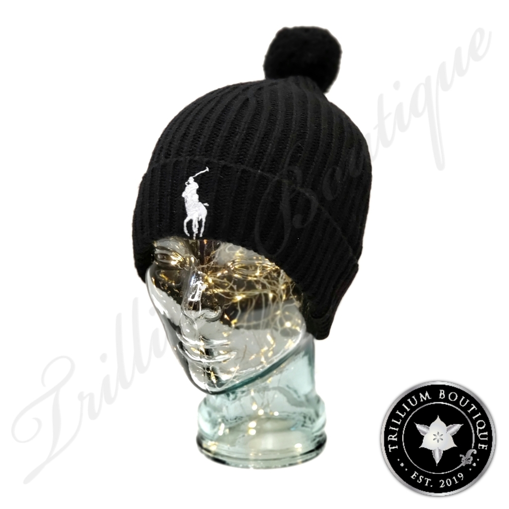 Polo Ralph Lauren Men's Pom Beanie Big Pony Logo - Picture 3 of 5